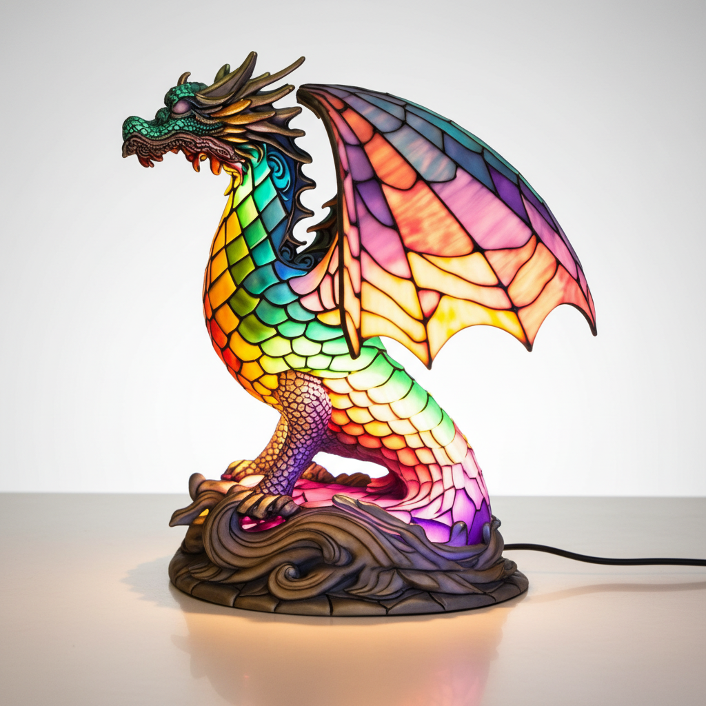 Handgefertigte Mosaiklampe Tierkopf – GleamPaw