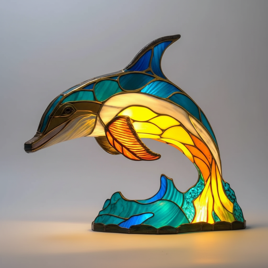 Handgefertigte Mosaiklampe Tierkopf – GleamPaw