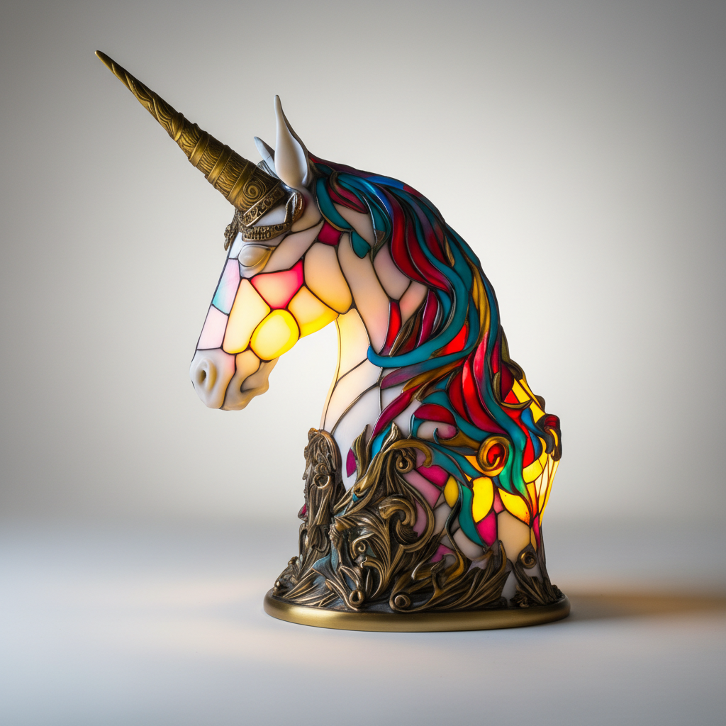 Handgefertigte Mosaiklampe Tierkopf – GleamPaw