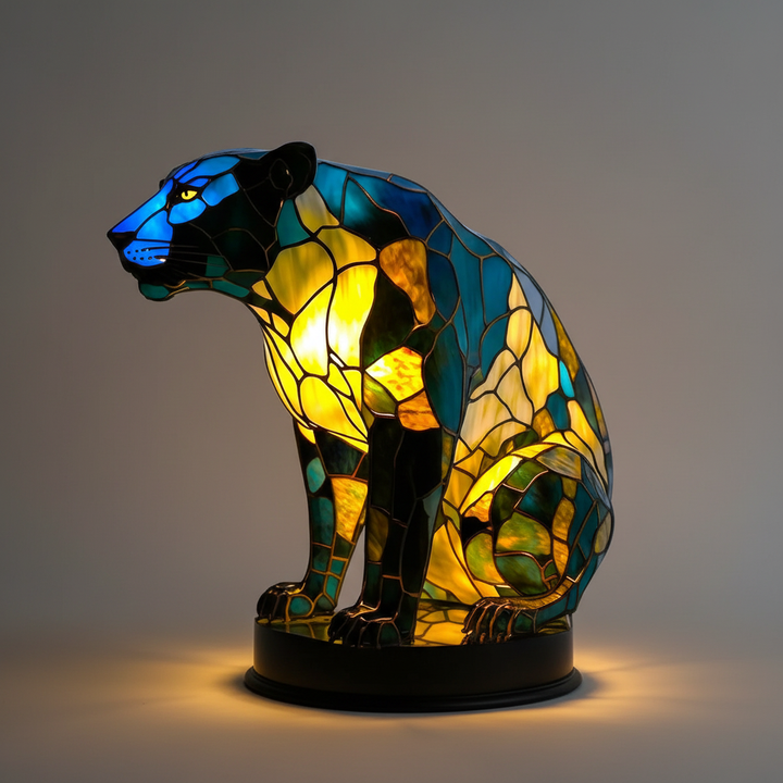 Handgefertigte Mosaiklampe Tierkopf – GleamPaw