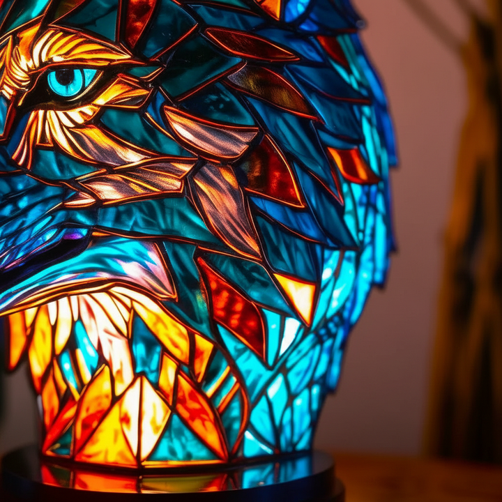 Handgefertigte Mosaiklampe Tierkopf – GleamPaw