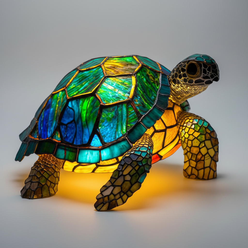 Handgefertigte Mosaiklampe Tierkopf – GleamPaw