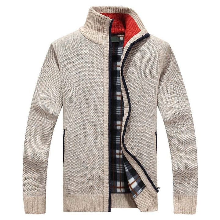 Gefütterte Strickjacke mit Reissverschluss für Herren - Victor