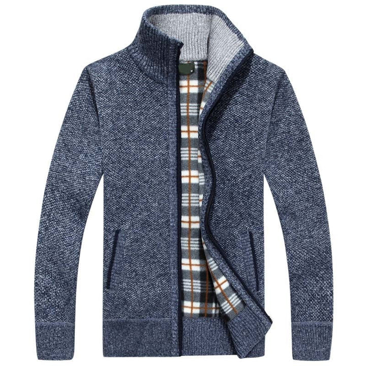 Gefütterte Strickjacke mit Reissverschluss für Herren - Victor