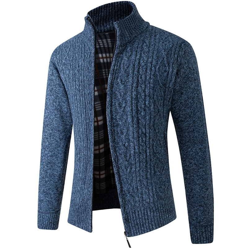 Gefütterte Strickjacke mit Reissverschluss für Herren - Victor
