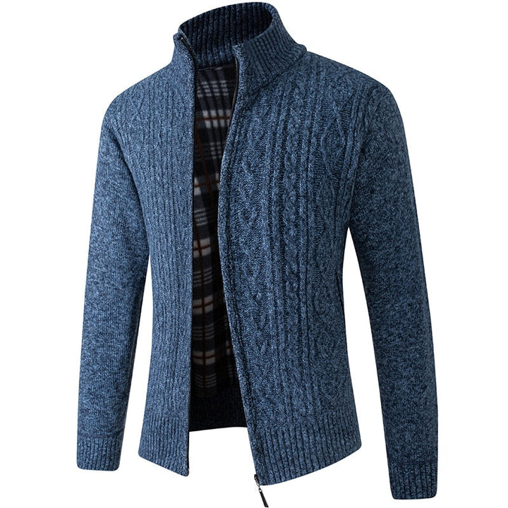 Gefütterte Strickjacke mit Reissverschluss für Herren - Victor