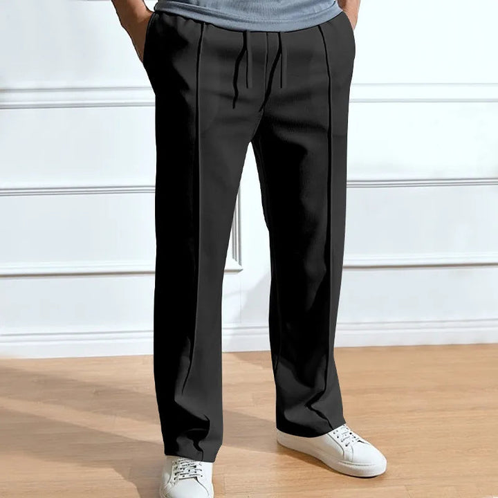 Herren Slim Fit Hose mit Elastischem Kordelzugbund