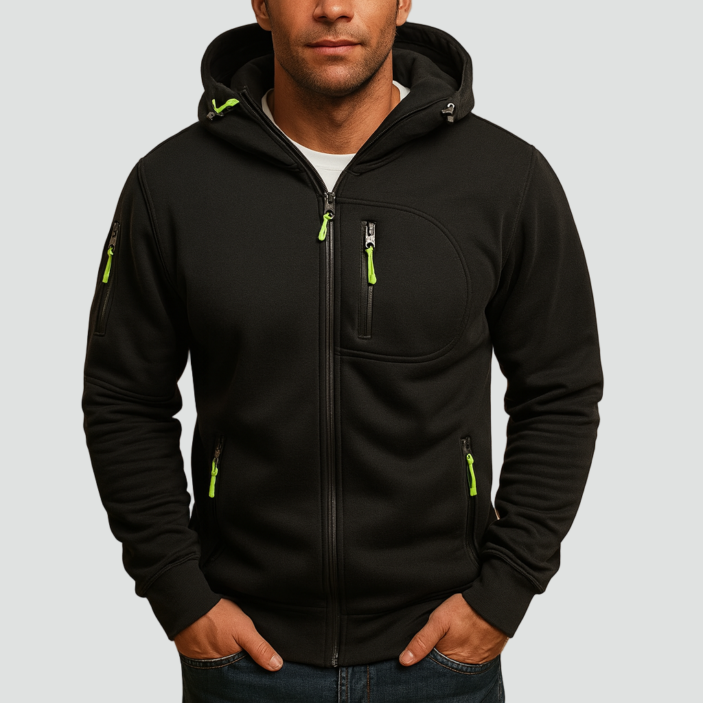 Herren-Hoodie | Reissverschluss & verstellbare Kapuze