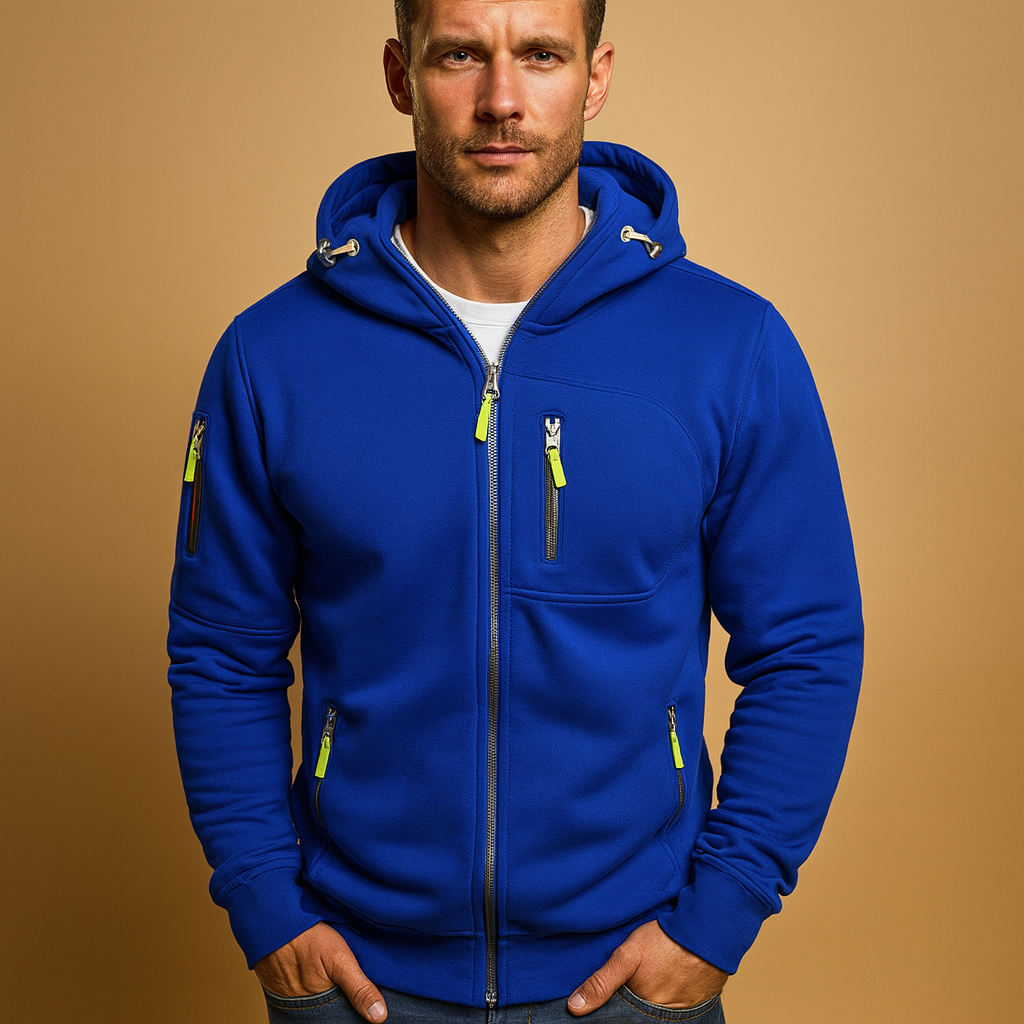 Herren-Hoodie | Reissverschluss & verstellbare Kapuze