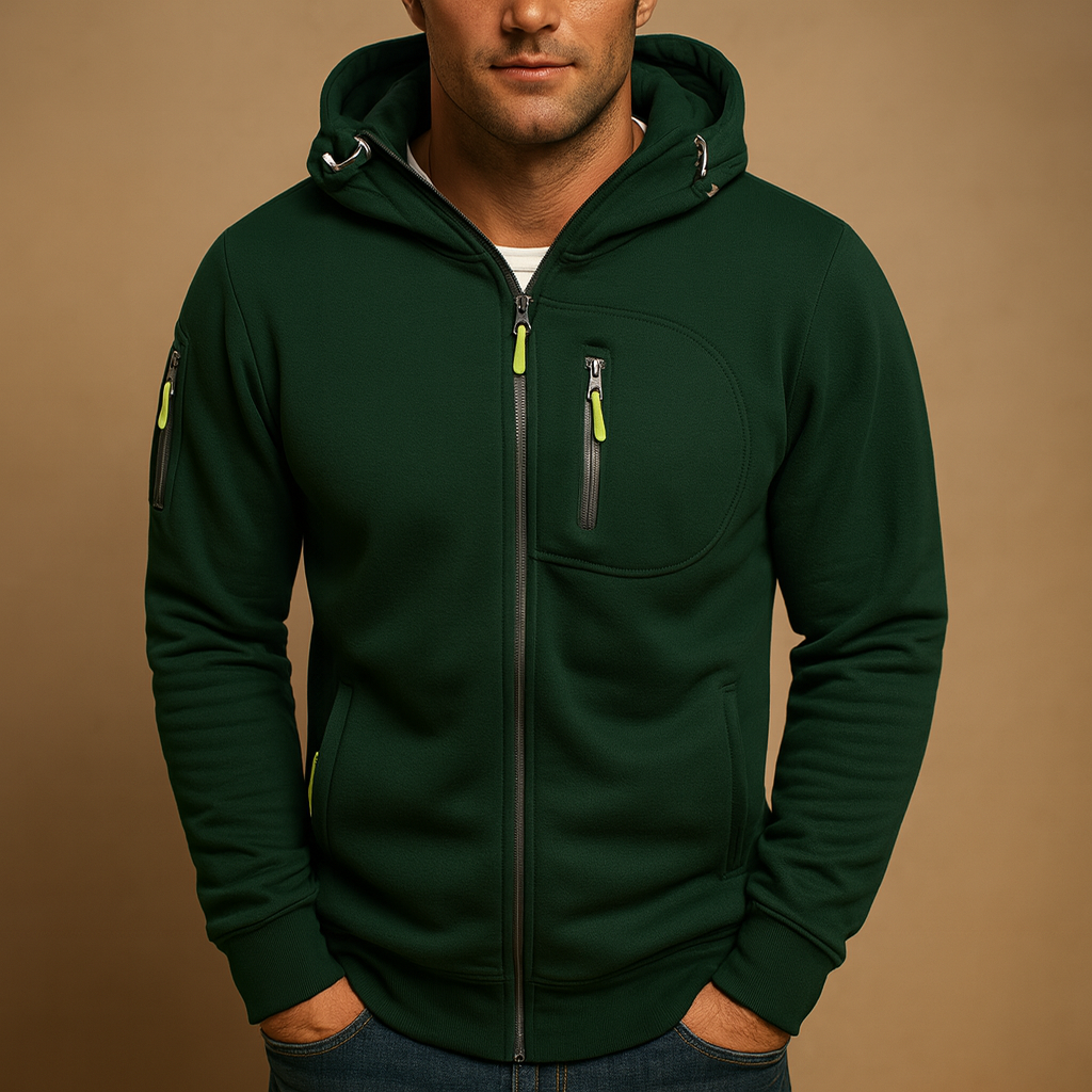 Herren-Hoodie | Reissverschluss & verstellbare Kapuze