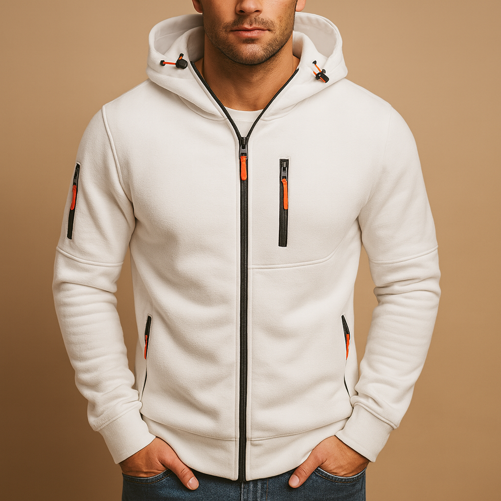 Herren-Hoodie | Reissverschluss & verstellbare Kapuze