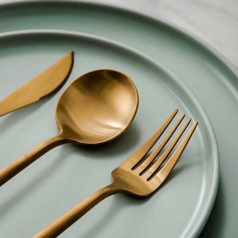 Luxus-Besteckset aus Edelstahl – Design in Gold | 24 Teile / 48 Teile