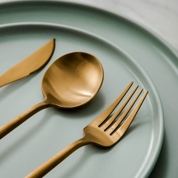 Luxus-Besteckset aus Edelstahl – Design in Gold | 24 Teile / 48 Teile