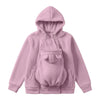 Kuscheliger Fleece-Kapuzenpullover zum Babytragen mit Fronttasche