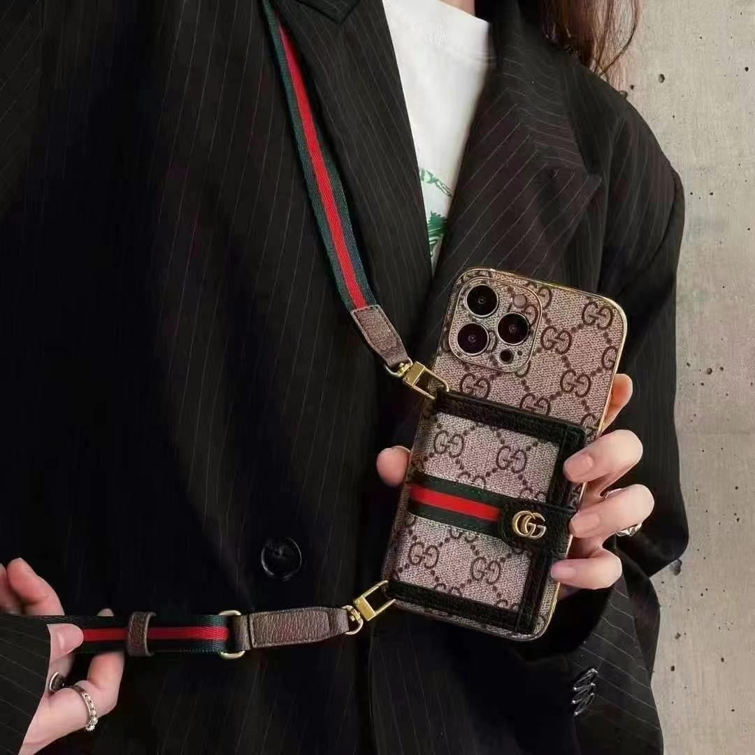 Luxus-Hülle für iPhone mit Umhängetasche