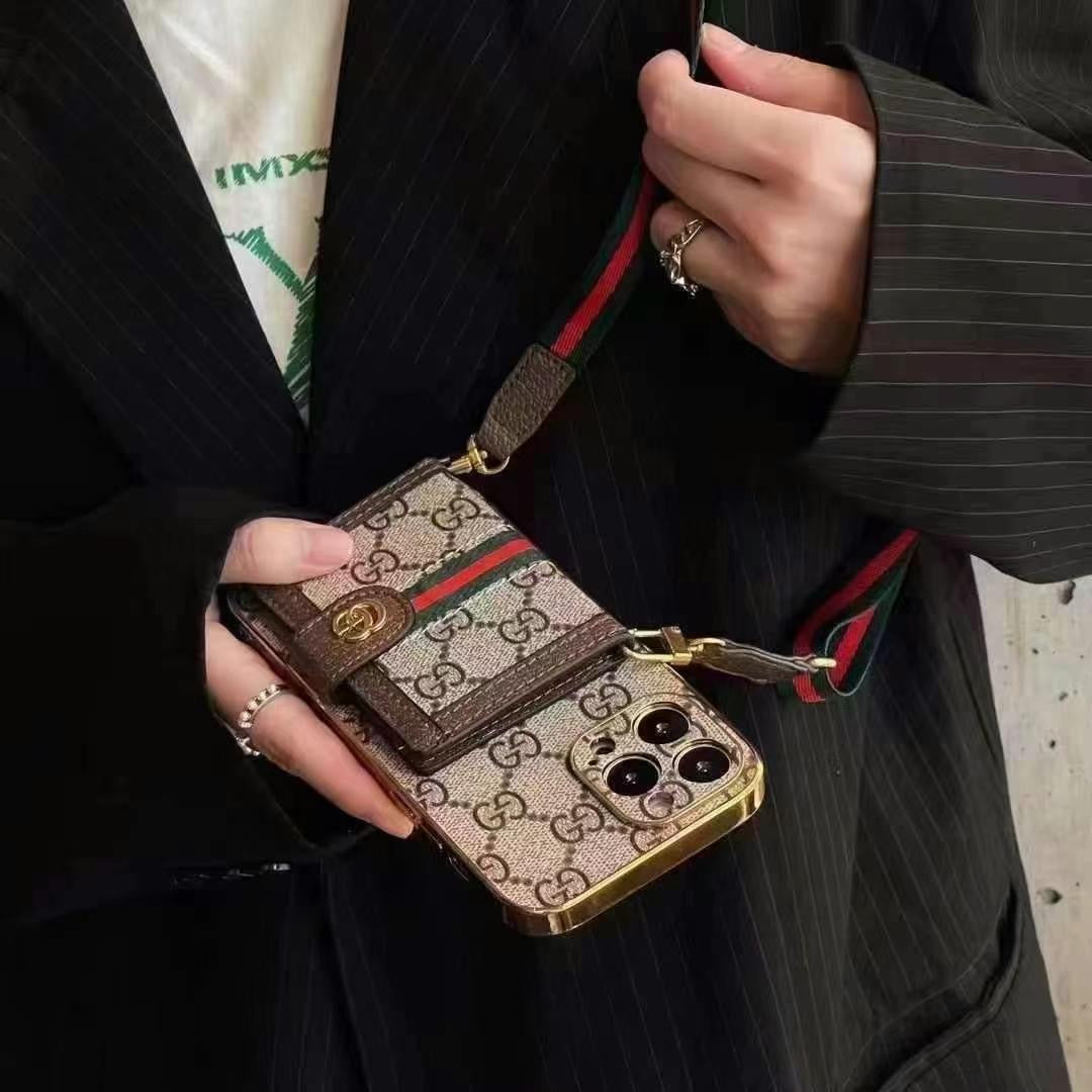 Luxus-Hülle für iPhone mit Umhängetasche