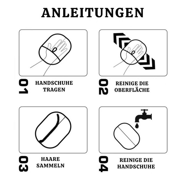 2+2 Gratis | FurFree™ | Handschuhe zur Tierhaarentfernung