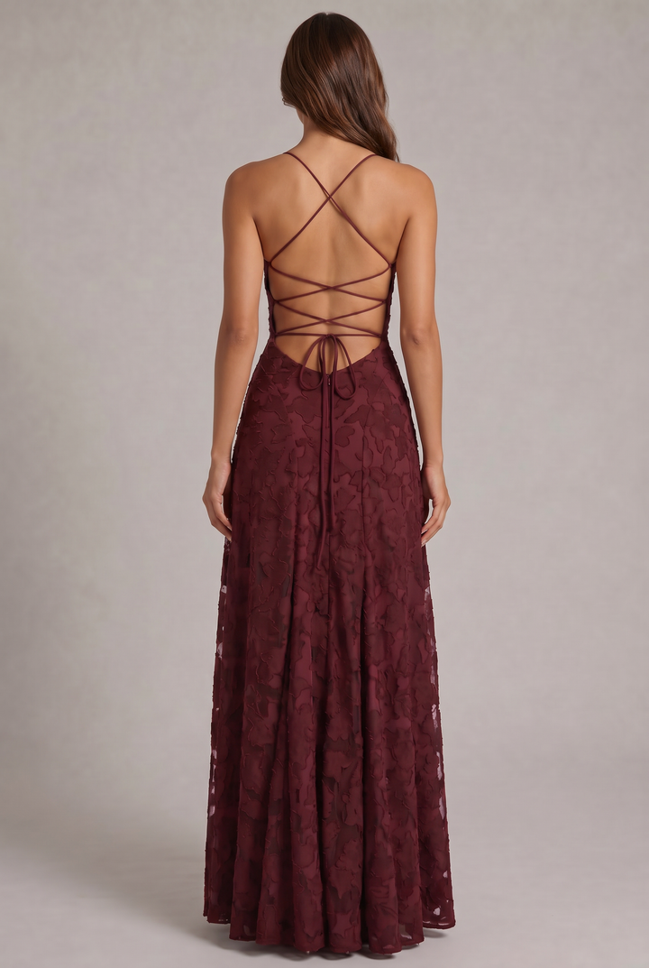 Olivia Maxikleid - Elegantes Abendkleid mit floralem Muster