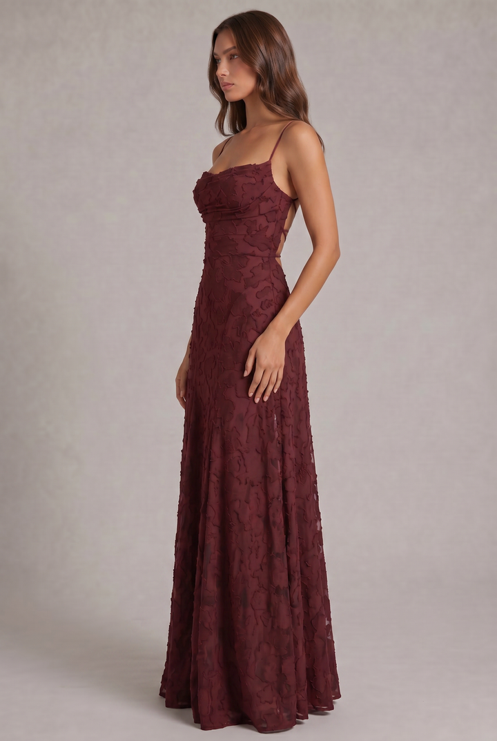 Olivia Maxikleid - Elegantes Abendkleid mit floralem Muster