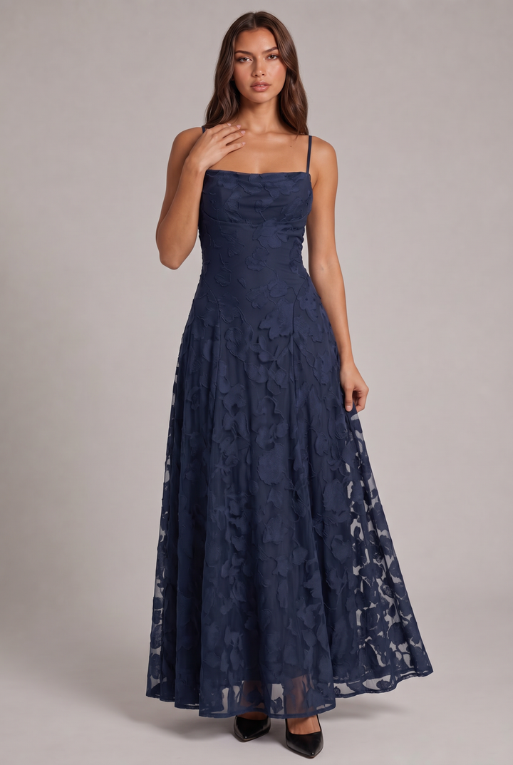 Olivia Maxikleid - Elegantes Abendkleid mit floralem Muster