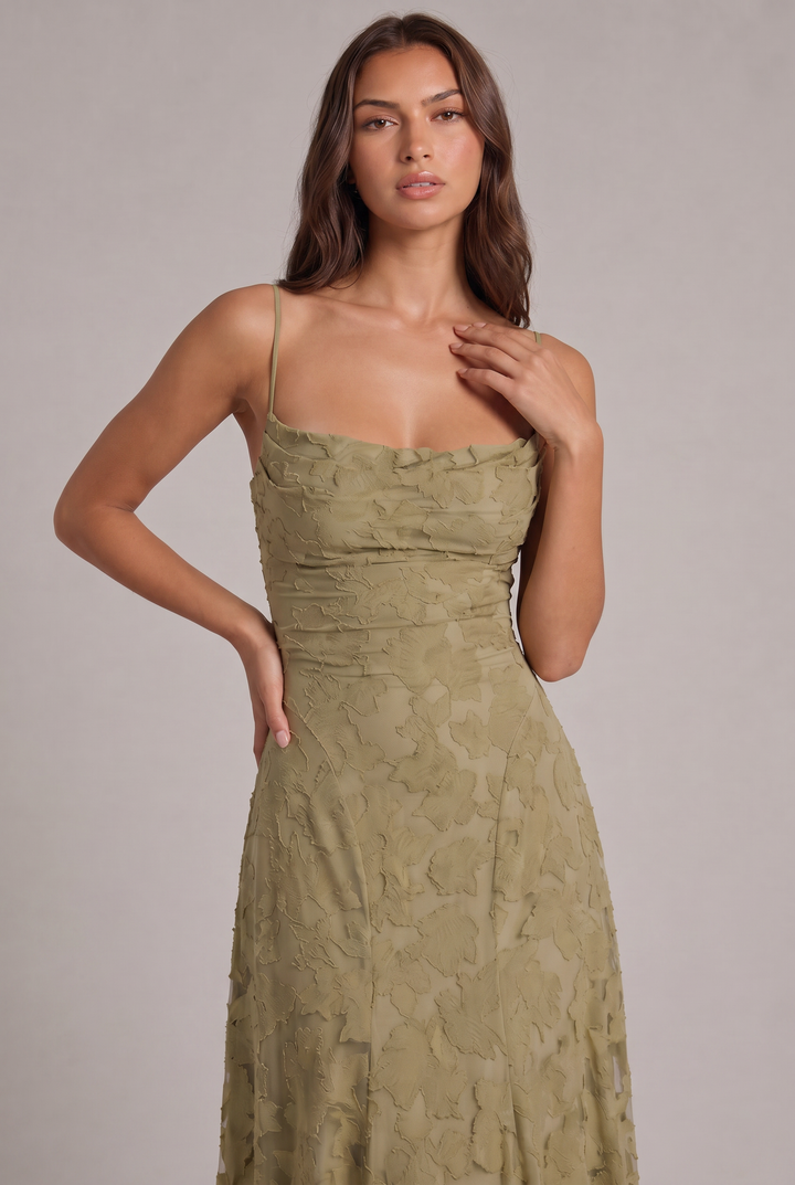 Olivia Maxikleid - Elegantes Abendkleid mit floralem Muster