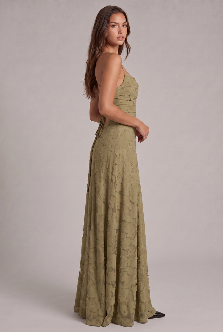 Olivia Maxikleid - Elegantes Abendkleid mit floralem Muster