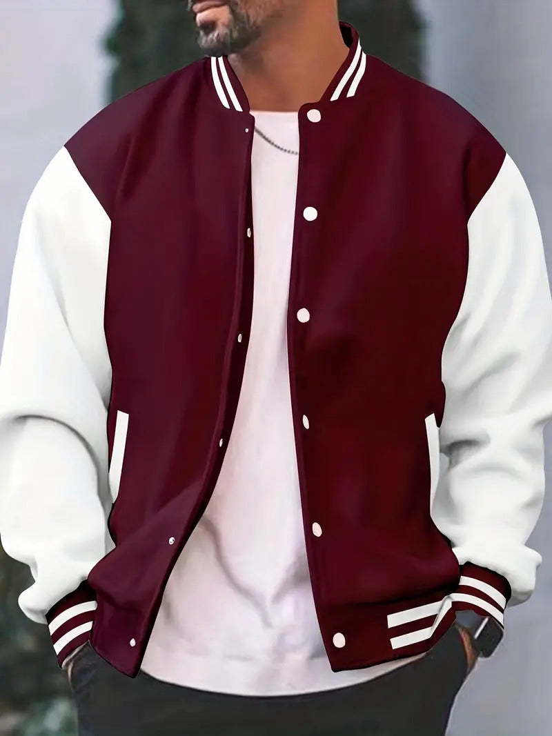 Lässige Baseballjacke für Herren für den Herbst