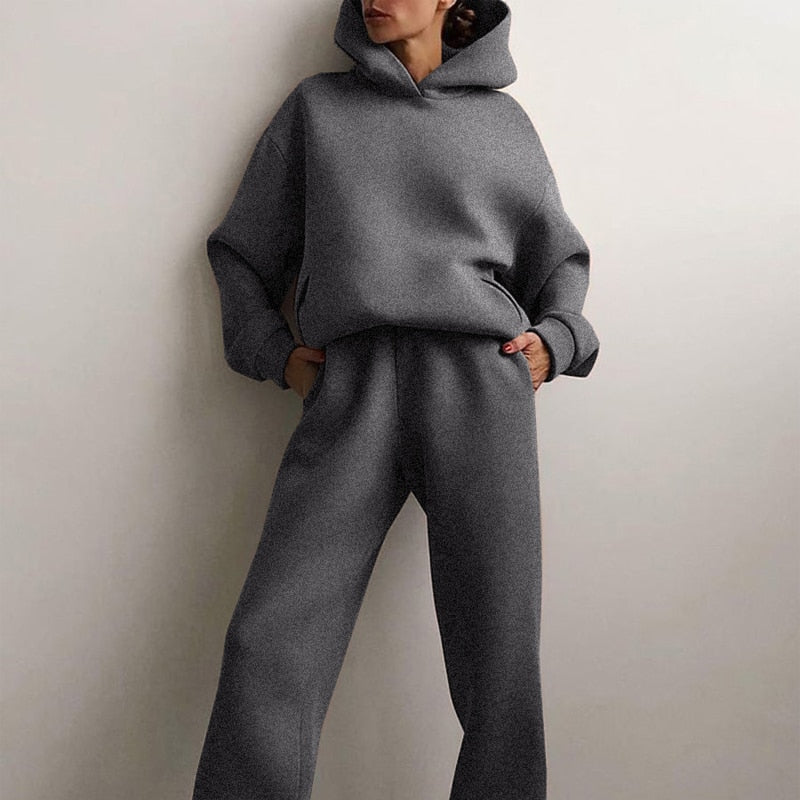 Damen-Jogger-Set | 2-teilig: Hoodie & Hose mit Stretchbund