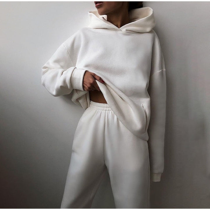 Damen-Jogger-Set | 2-teilig: Hoodie & Hose mit Stretchbund