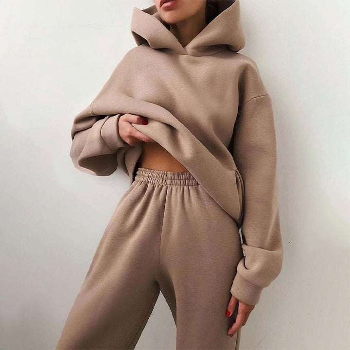 Damen-Jogger-Set | 2-teilig: Hoodie & Hose mit Stretchbund