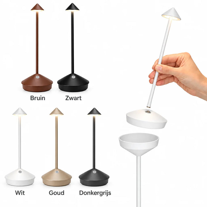 Kabellose LED-Lampe | Dimmbare Touch-Lampe mit Batterie