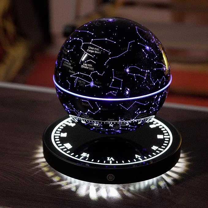 Schwebende Sternenkarte „Konstellation" – Lampe mit Magnetschwebung