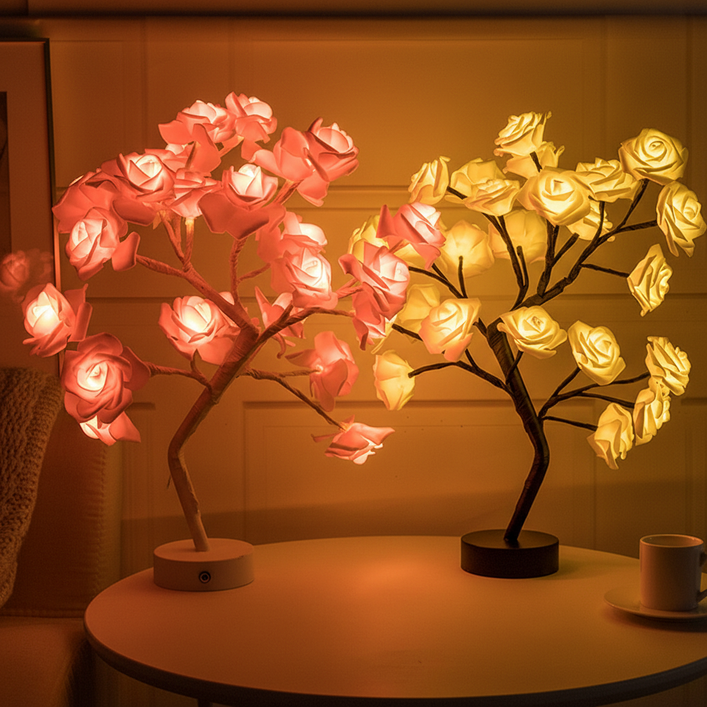 Künstliche Rosenbaumlampe - RoseAura