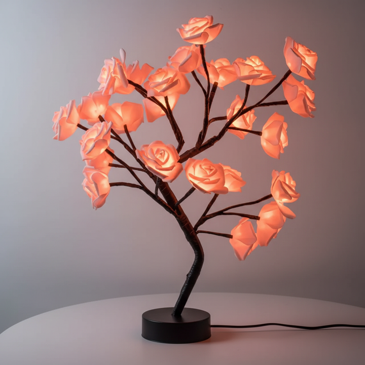 Künstliche Rosenbaumlampe - RoseAura