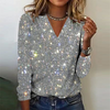 Bluse mit V-Ausschnitt und langen Ärmeln - Lana