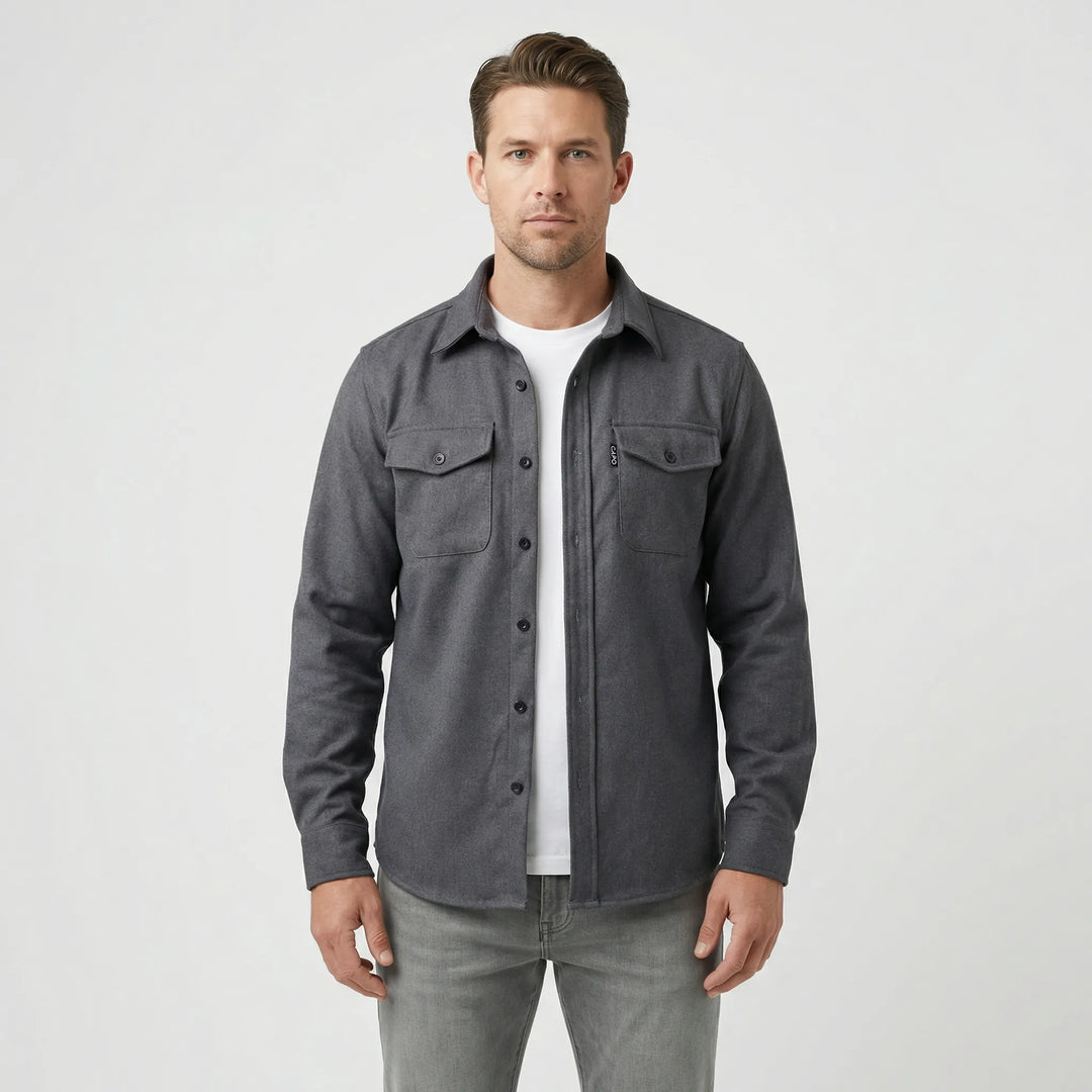 Overshirt mit langen Ärmeln und Brusttaschen - Pablo
