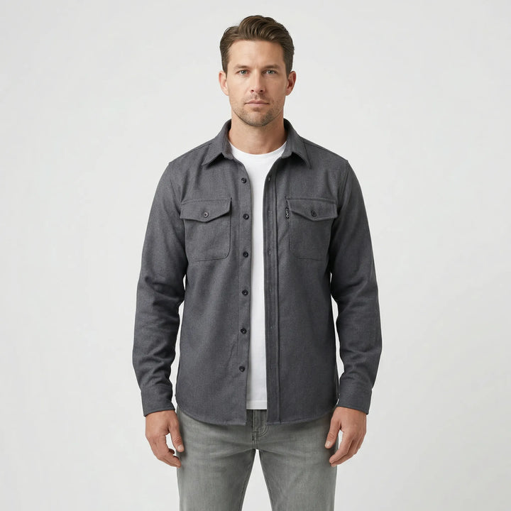 Overshirt mit langen Ärmeln und Brusttaschen - Pablo