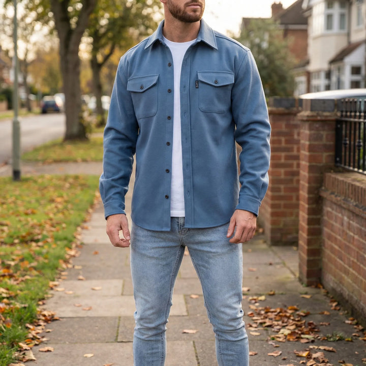 Overshirt mit langen Ärmeln und Brusttaschen - Pablo