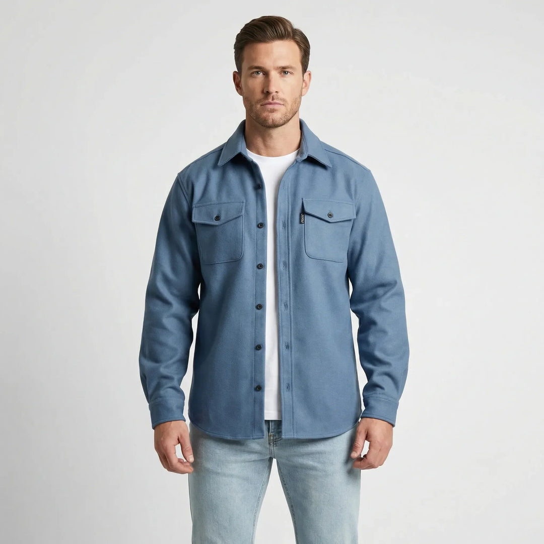 Overshirt mit langen Ärmeln und Brusttaschen - Pablo