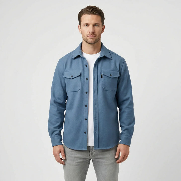 Overshirt mit langen Ärmeln und Brusttaschen - Pablo