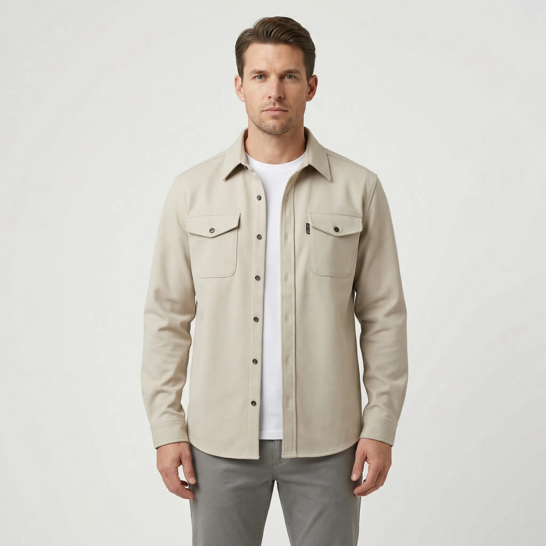 Overshirt mit langen Ärmeln und Brusttaschen - Pablo