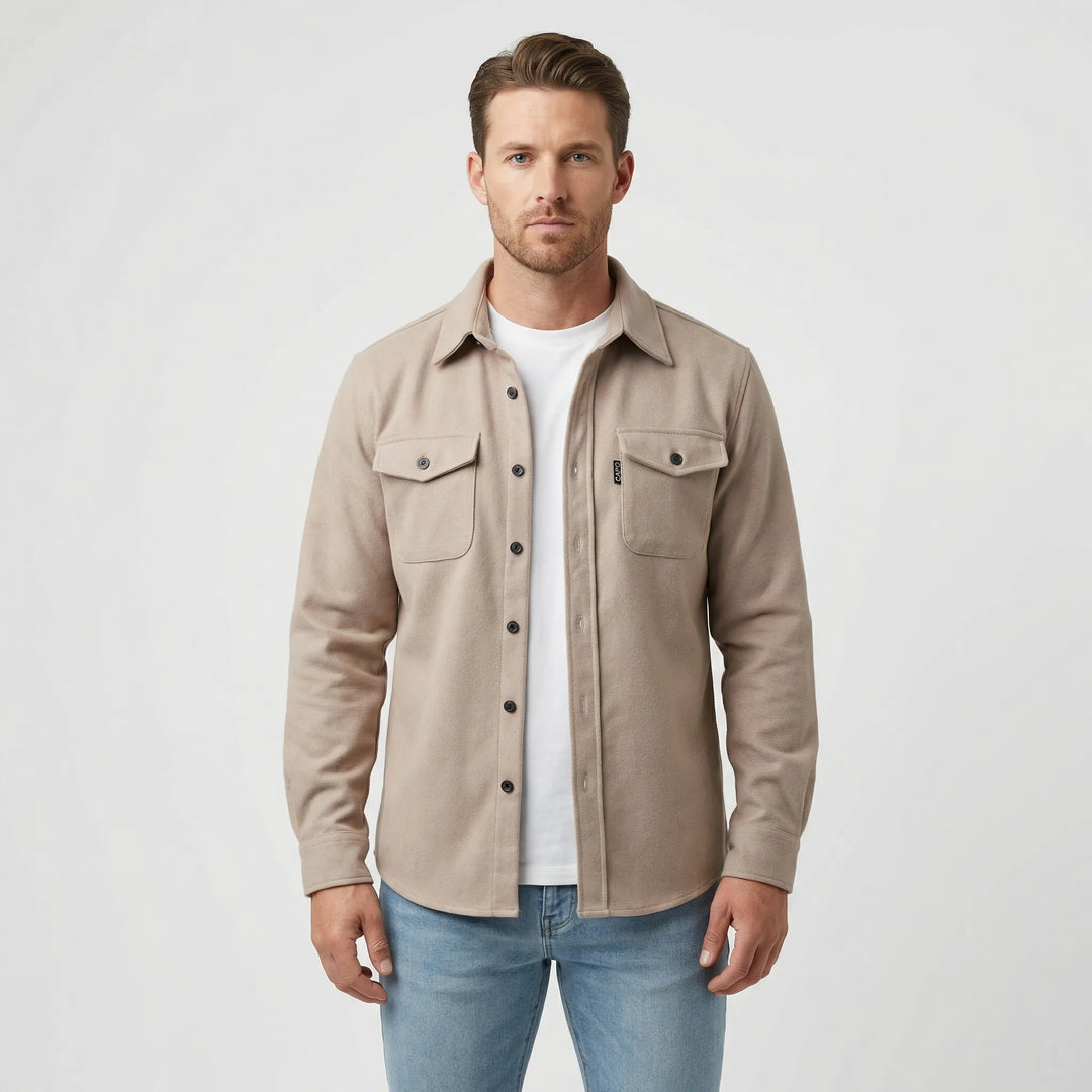 Overshirt mit langen Ärmeln und Brusttaschen - Pablo