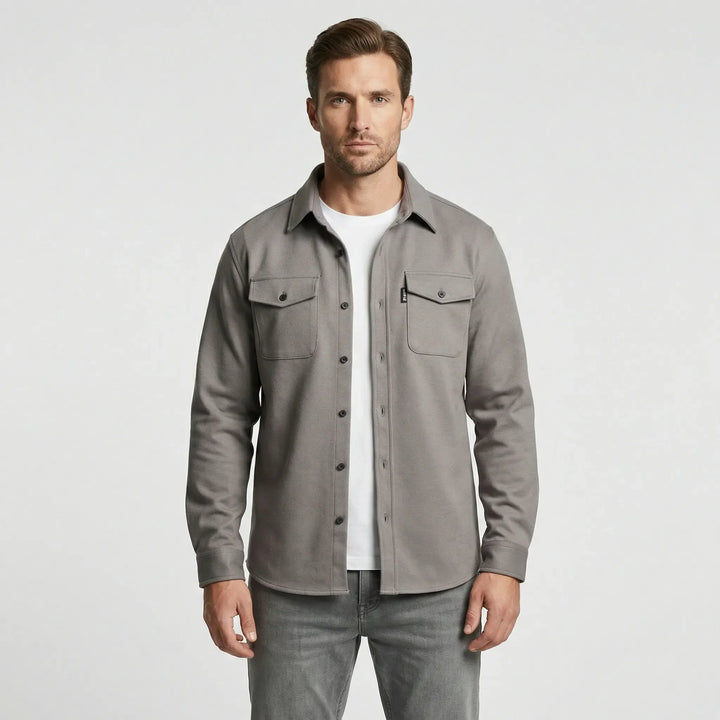 Overshirt mit langen Ärmeln und Brusttaschen - Pablo
