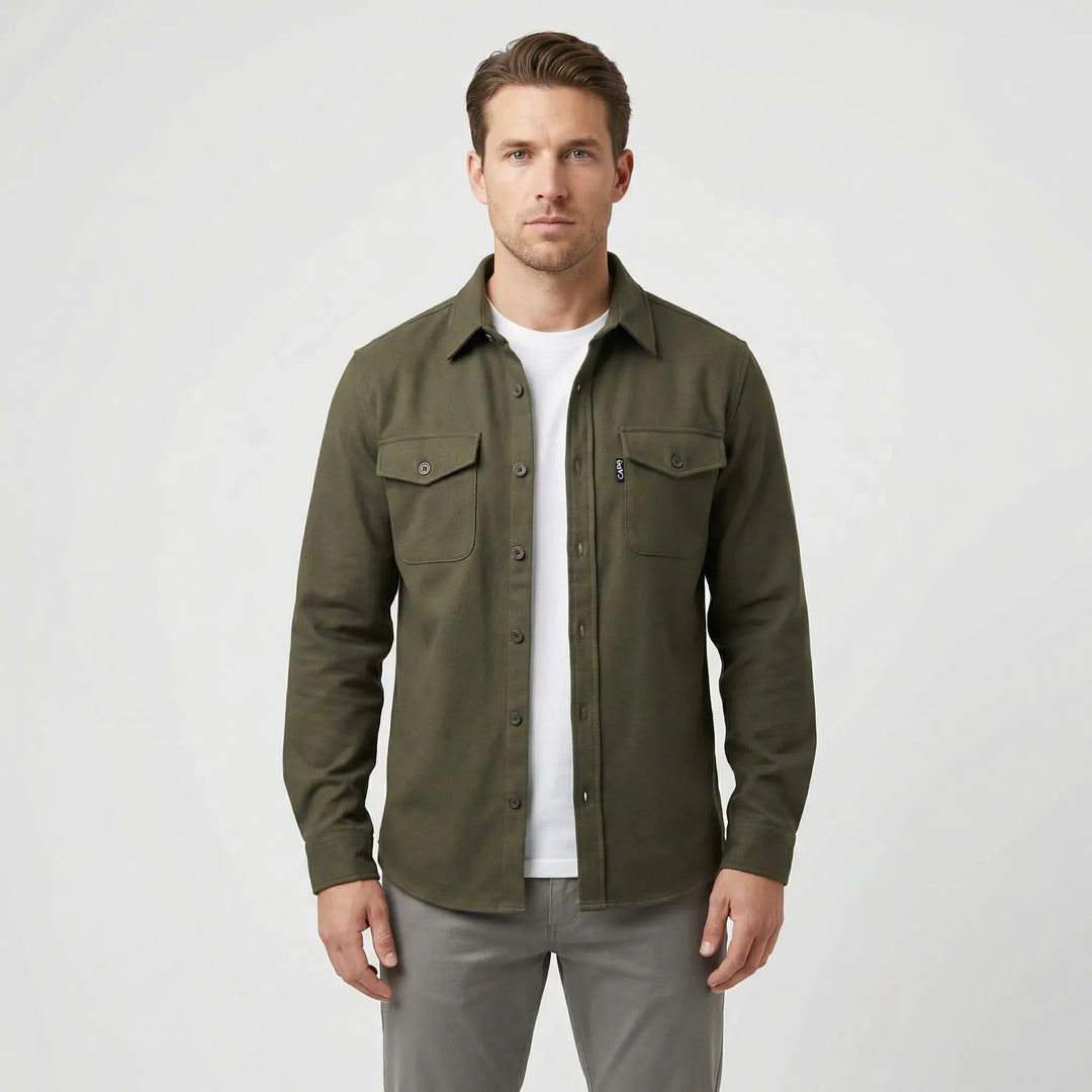 Overshirt mit langen Ärmeln und Brusttaschen - Pablo