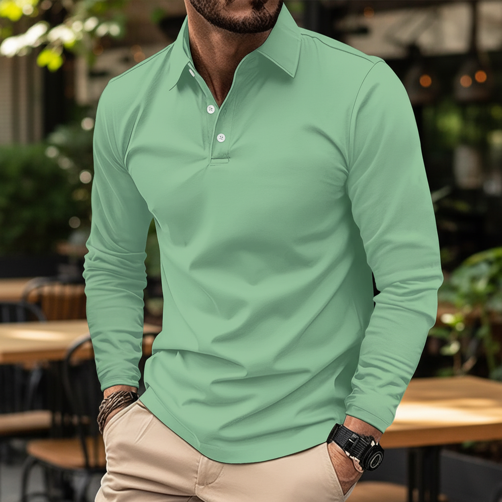 Langarm-Poloshirt - Vincent
