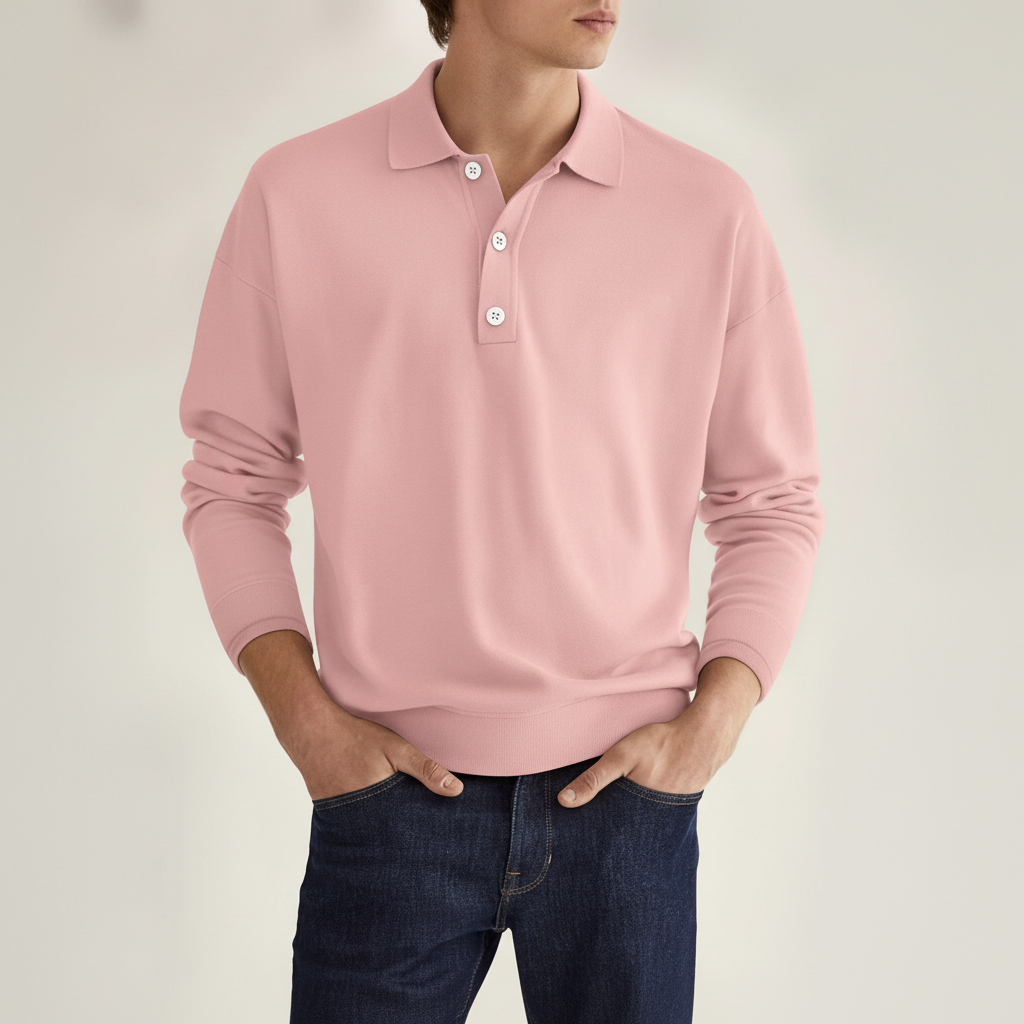 Langarm-Poloshirt - Vincent
