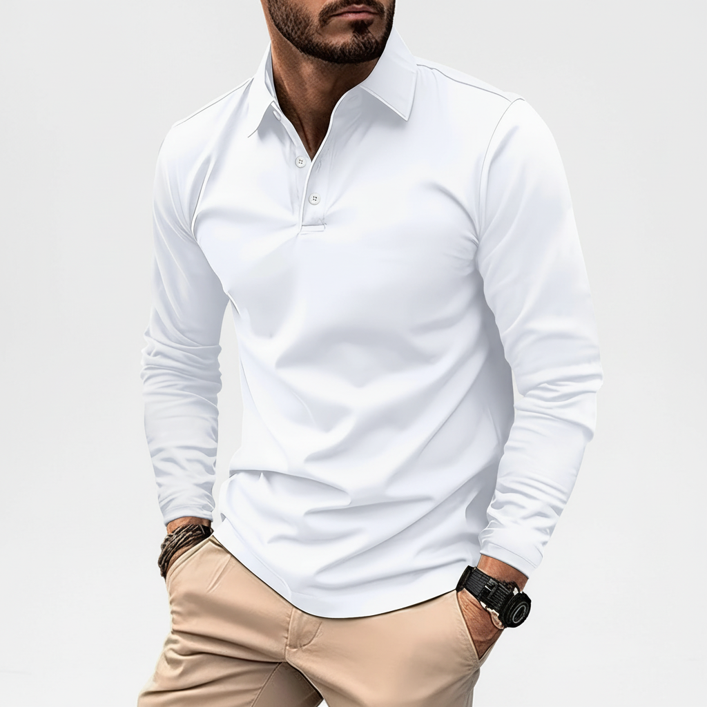 Langarm-Poloshirt - Vincent