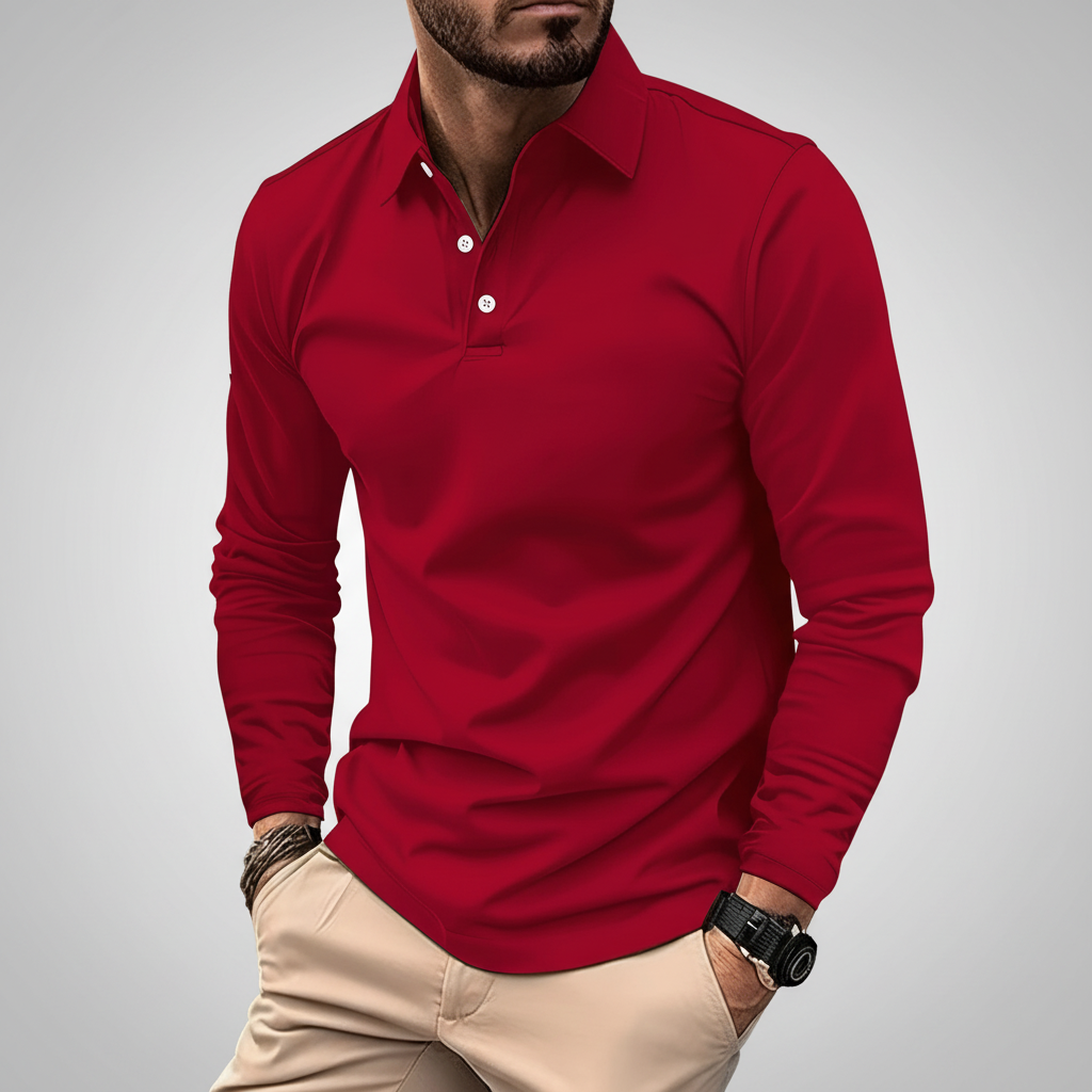 Langarm-Poloshirt - Vincent