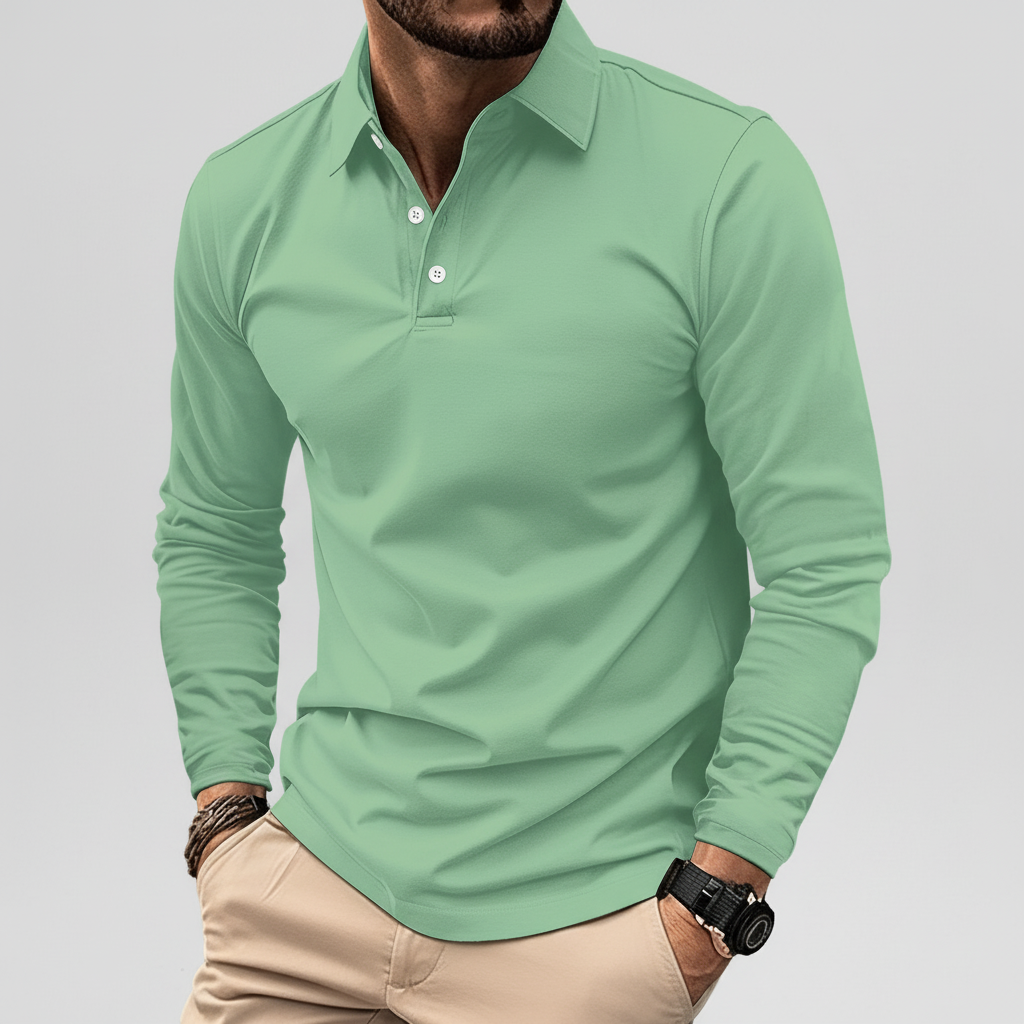 Langarm-Poloshirt - Vincent