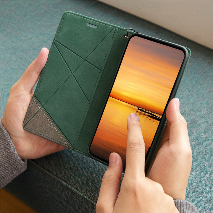 Klappbare Lederhülle für Smartphone